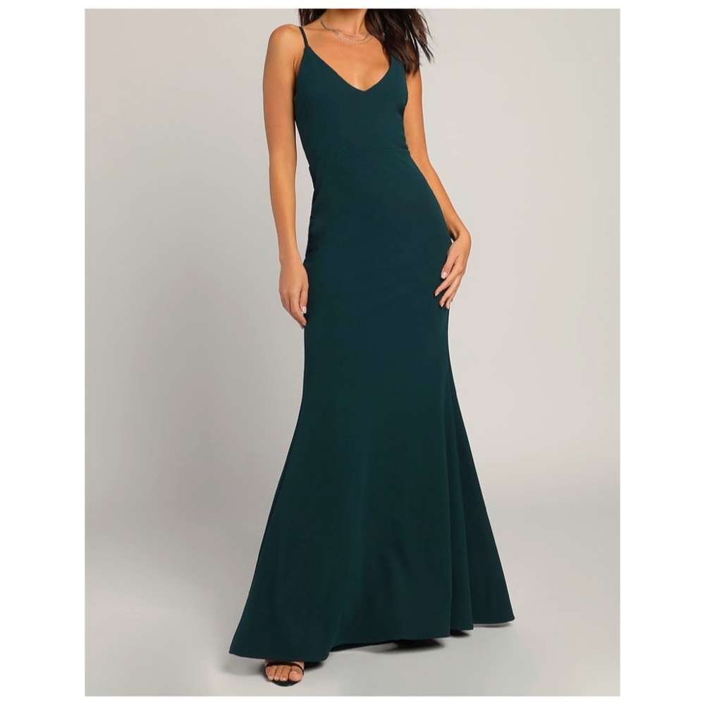 Lulu’s Forest Green Maxi Dress